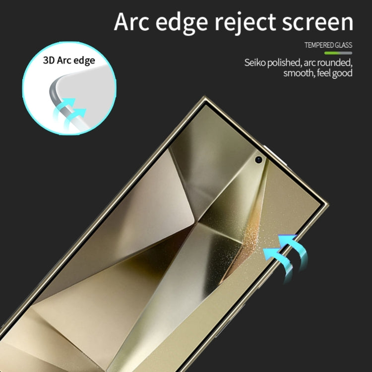 For Samsung Galaxy S25 Ultra 5G MOFI 9H 3D Explosion-proof Curved Screen Tempered Glass Film(Black)