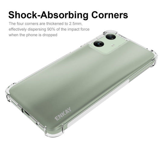 Pour Motorola Moto G Play 4G 2024 ENKAY Hat-Prince Coque de téléphone antichoc transparente en TPU