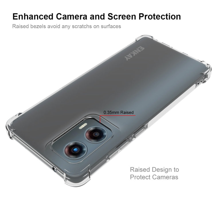 Pour Motorola Moto G Stylus 5G 2024 Coque de téléphone antichoc en TPU Transparent ENKAY Hat-Prince