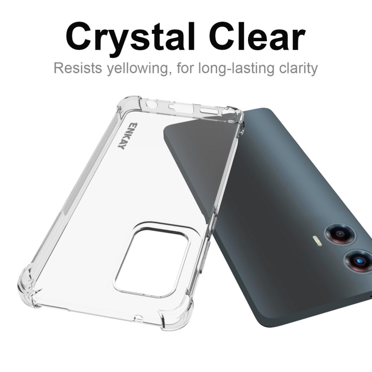 Pour Motorola Moto G Stylus 5G 2024 Coque de téléphone antichoc en TPU Transparent ENKAY Hat-Prince