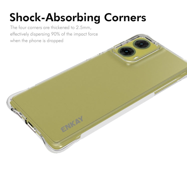 Pour coque de téléphone antichoc en TPU transparent ENKAY Hat-Prince pour Motorola Moto G85 5G