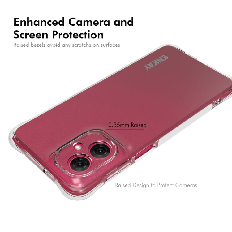 For Motorola Moto G55 5G ENKAY Hat-Prince Transparent TPU Shockproof Phone Case