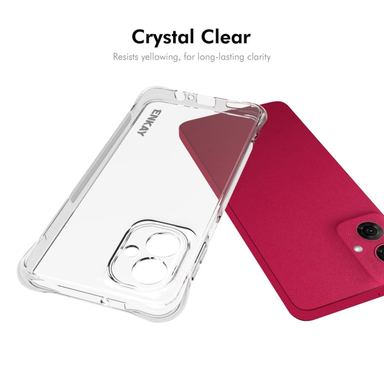For Motorola Moto G55 5G ENKAY Hat-Prince Transparent TPU Shockproof Phone Case