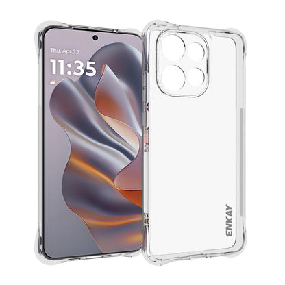 Pour Motorola Edge 50 Neo 5G ENKAY Hat-Prince Coque de téléphone antichoc transparente en TPU