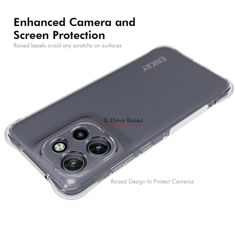 Pour Motorola Edge 50 Neo 5G ENKAY Hat-Prince Coque de téléphone antichoc transparente en TPU