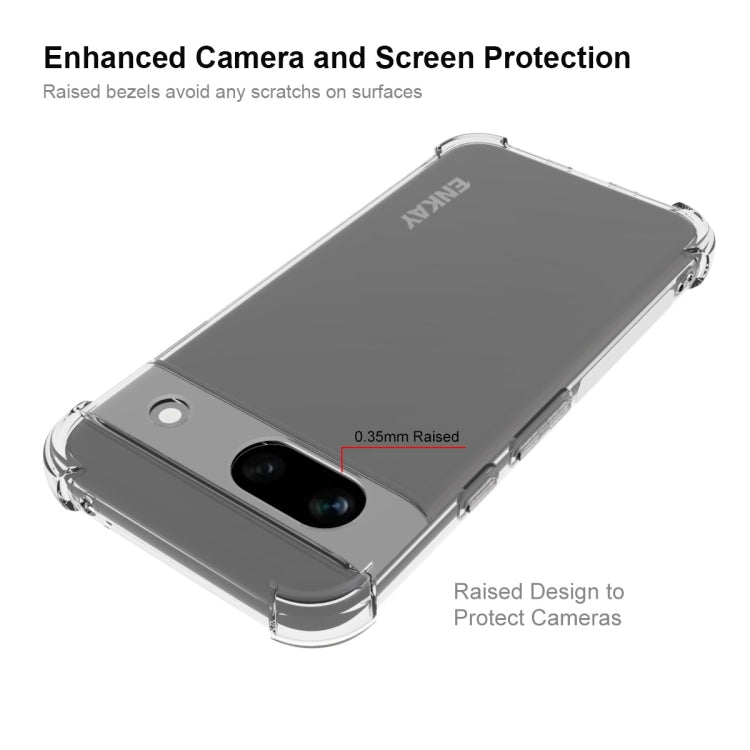 Pour Google Pixel 8a Coque de téléphone antichoc transparente en TPU ENKAY Hat-Prince