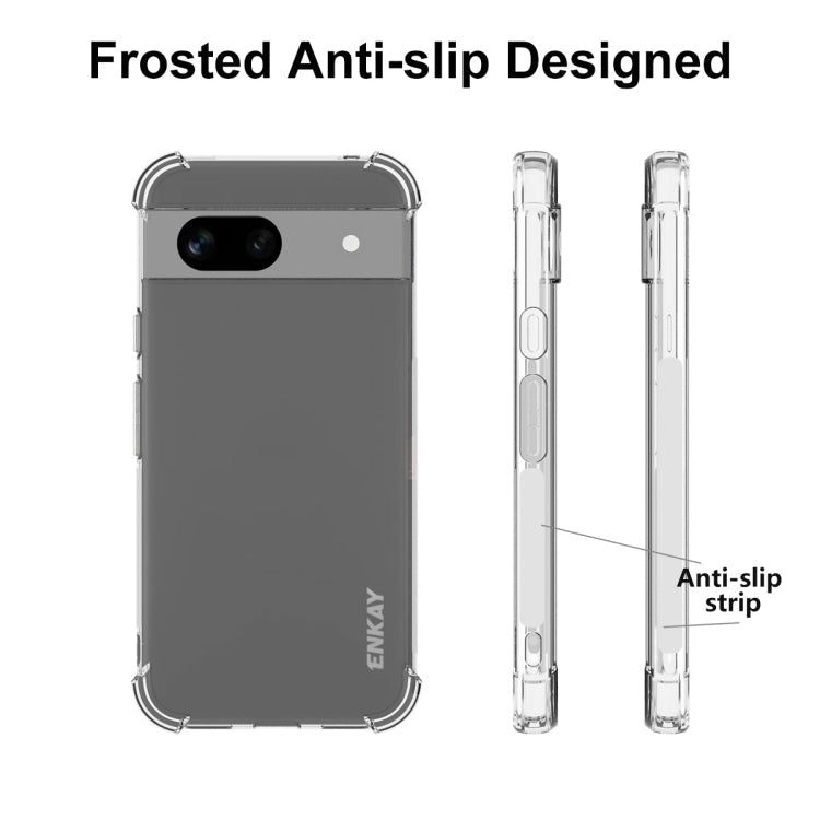 Pour Google Pixel 8a Coque de téléphone antichoc transparente en TPU ENKAY Hat-Prince