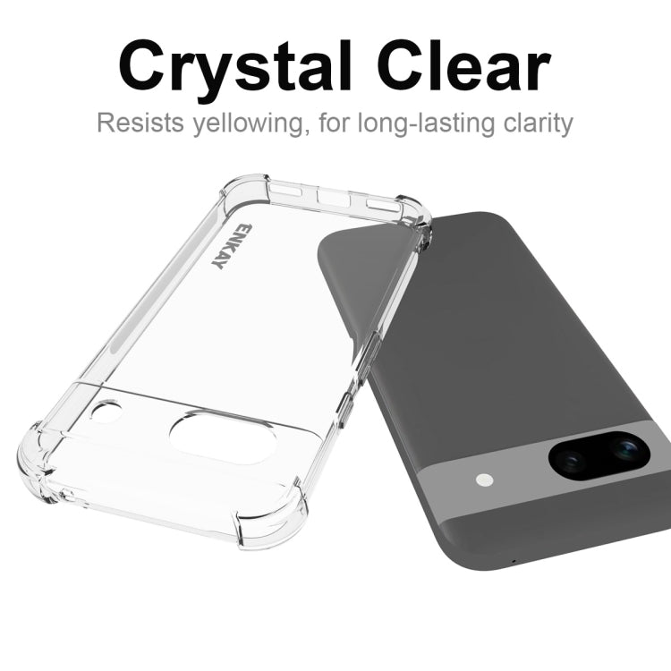 Pour Google Pixel 8a Coque de téléphone antichoc transparente en TPU ENKAY Hat-Prince