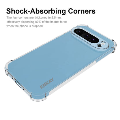 For Google Pixel 9 Pro ENKAY Hat-Prince Transparent TPU Shockproof Phone Case