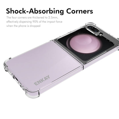 For Samsung Galaxy Z Flip7 FE / Flip6 ENKAY Hat-Prince Transparent TPU Shockproof Phone Case