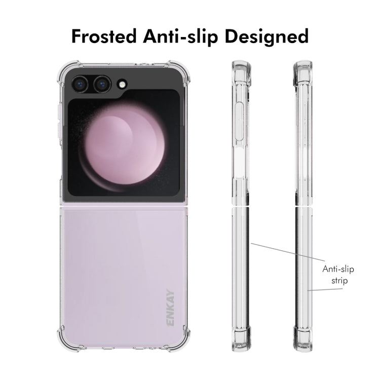 For Samsung Galaxy Z Flip7 FE / Flip6 ENKAY Hat-Prince Transparent TPU Shockproof Phone Case