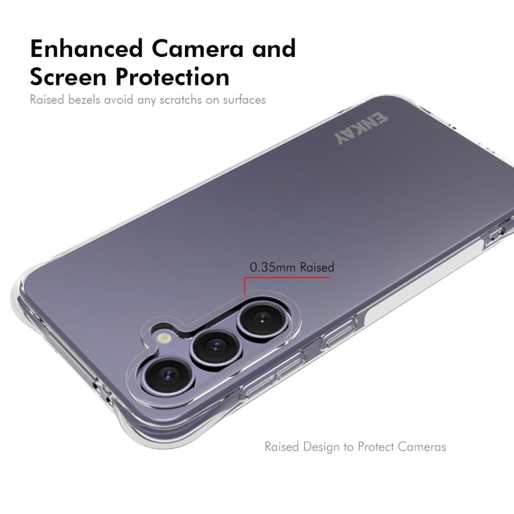 For Samsung Galaxy S24 FE 5G ENKAY Hat-Prince Transparent TPU Shockproof Phone Case