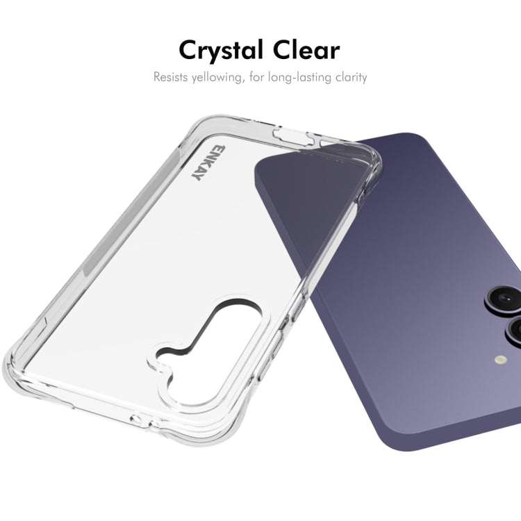 For Samsung Galaxy S24 FE 5G ENKAY Hat-Prince Transparent TPU Shockproof Phone Case