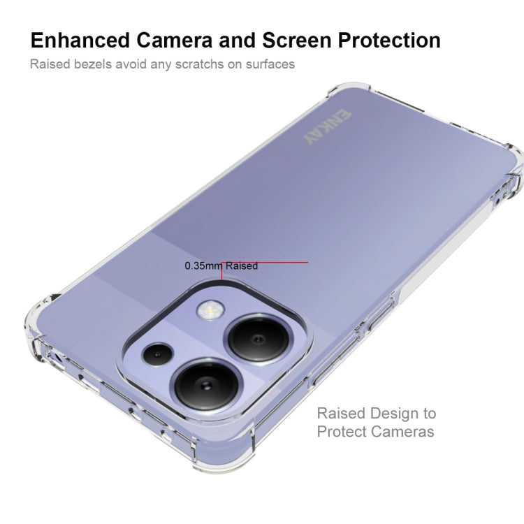 For Redmi Note 13 4G ENKAY Hat-Prince Transparent TPU Shockproof Phone Case
