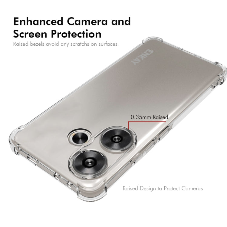 For Redmi Turbo 3 5G ENKAY Hat-Prince Transparent TPU Shockproof Phone Case
