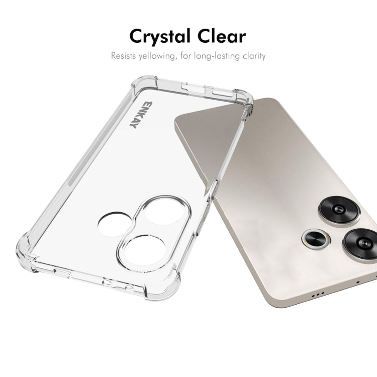 For Redmi Turbo 3 5G ENKAY Hat-Prince Transparent TPU Shockproof Phone Case