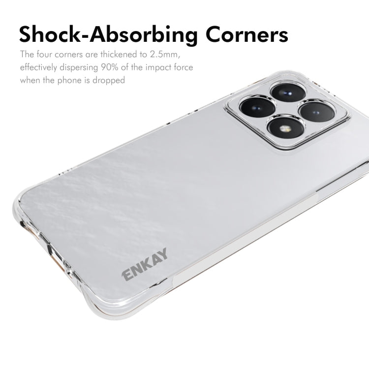 For Xiaomi 14T 5G ENKAY Hat-Prince Transparent TPU Shockproof Phone Case