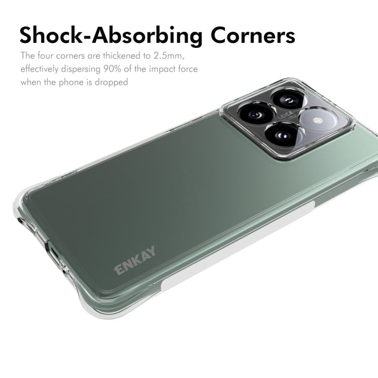 For Xiaomi 14T Pro 5G ENKAY Hat-Prince Transparent TPU Shockproof Phone Case