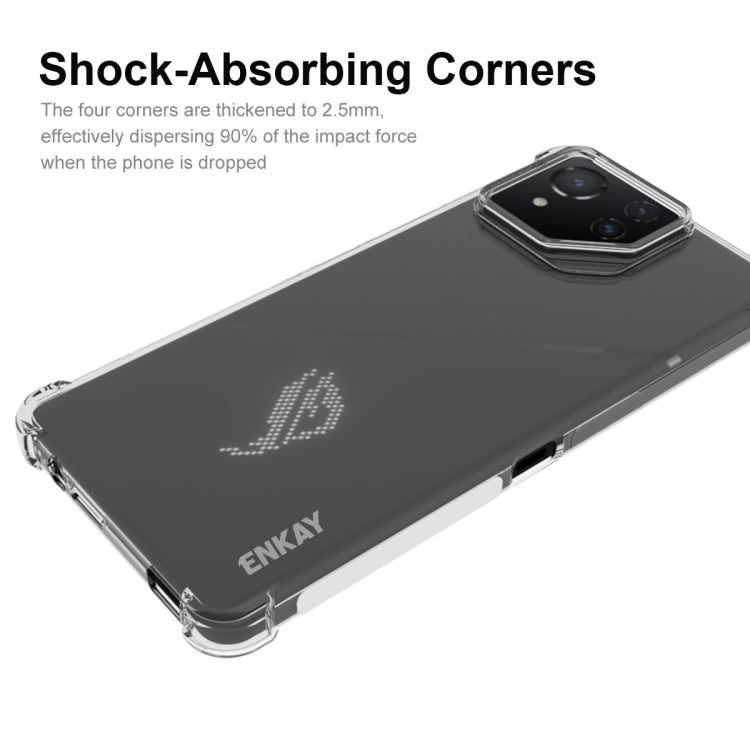 Pour Asus Rog Phone 8 ENKAY Hat-Prince Coque de téléphone transparente en TPU antichoc