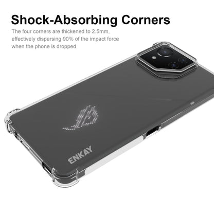 Pour Asus Rog Phone 8 ENKAY Hat-Prince Coque de téléphone transparente en TPU antichoc