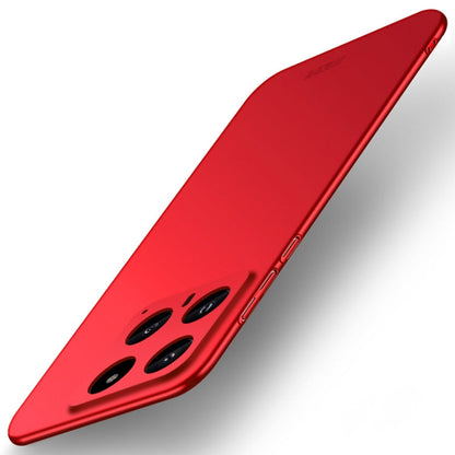 Pour Xiaomi 14 Coque rigide de téléphone ultra-fine en PC micro-dépoli MOFI (rouge)
