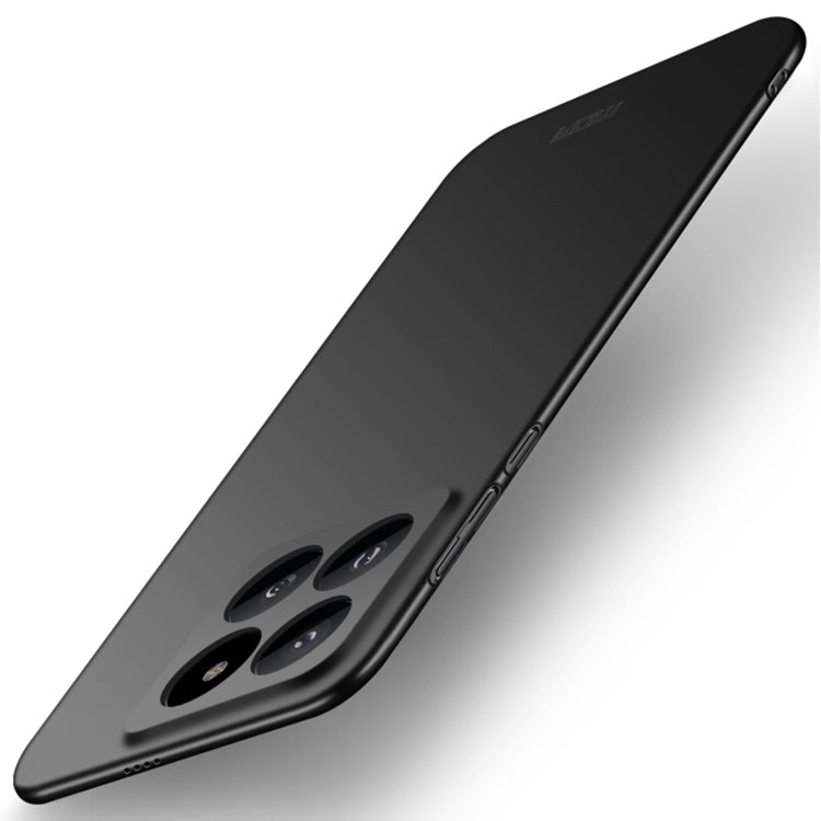 Pour Xiaomi 14 Pro Coque de téléphone rigide ultra-fine en PC micro-sablé MOFI (Noir)