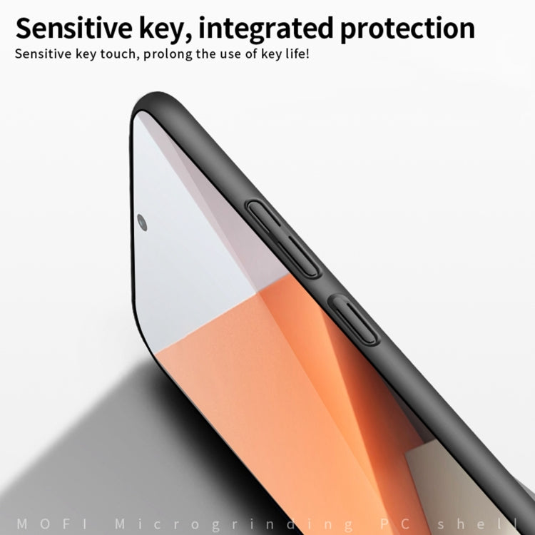 Pour Xiaomi Redmi Note 13 Pro+ Coque de téléphone rigide ultra-fine en PC micro-dépoli MOFI (bleue)