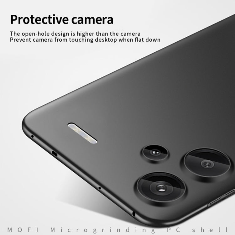 Pour Xiaomi Redmi Note 13 Pro+ Coque de téléphone rigide ultra-fine en PC micro-dépoli MOFI (bleue)
