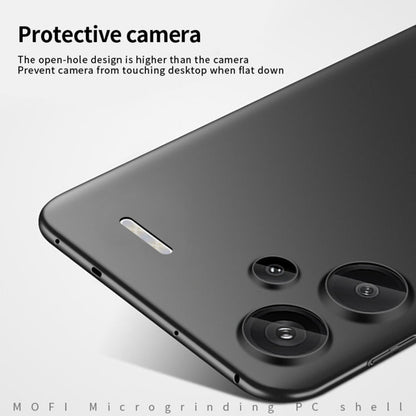 Pour Xiaomi Redmi Note 13 Pro+ Coque de téléphone rigide ultra-fine en PC micro-dépoli MOFI (bleue)