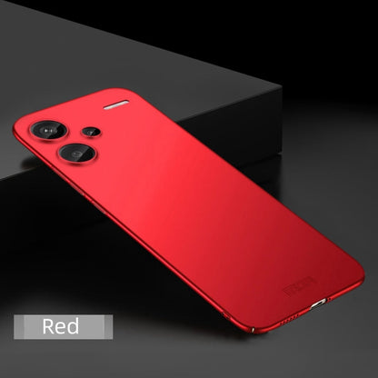 Pour Xiaomi Redmi Note 13 Pro+ MOFI Coque de téléphone rigide ultra-fine en PC micro-givré (Rouge)