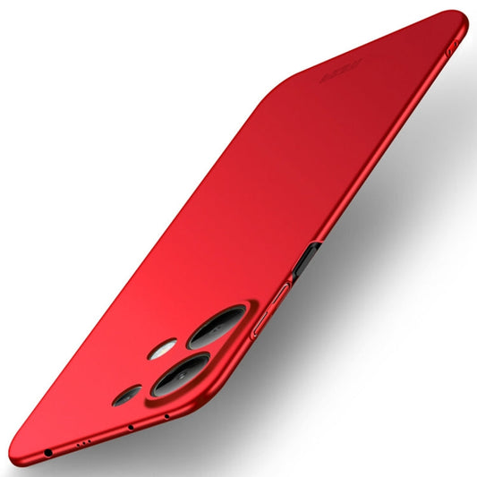 Pour Xiaomi Redmi Note 13 4G Coque de téléphone rigide ultra-mince MOFI en PC micro-dépoli (rouge)