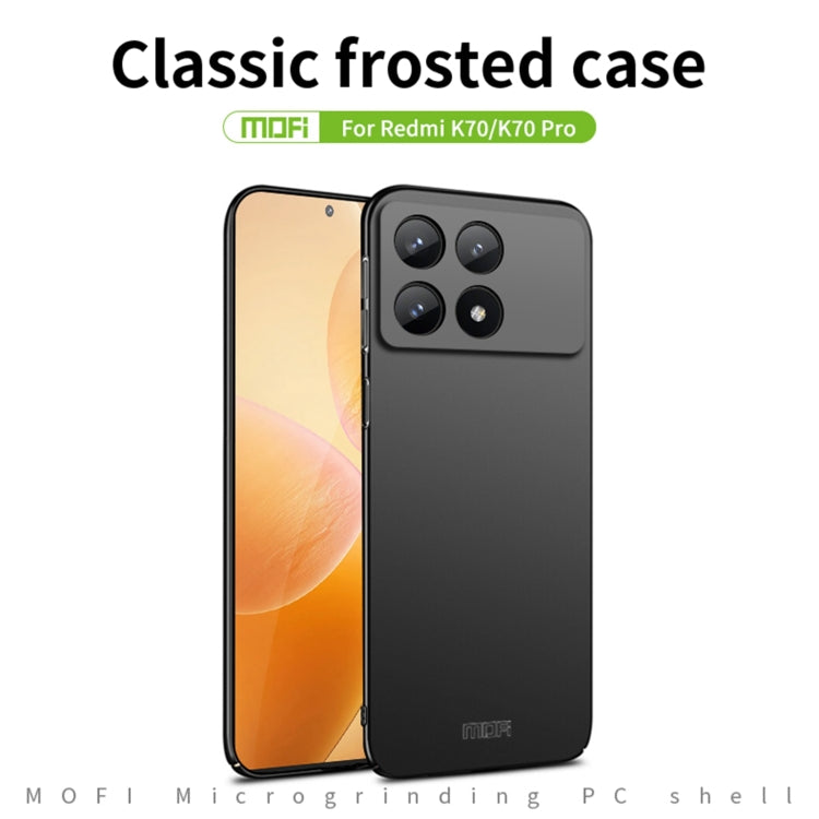 For Xiaomi Redmi K70 / K70 Pro MOFI Micro-Frosted PC Ultra-thin Hard Phone Case(Black)