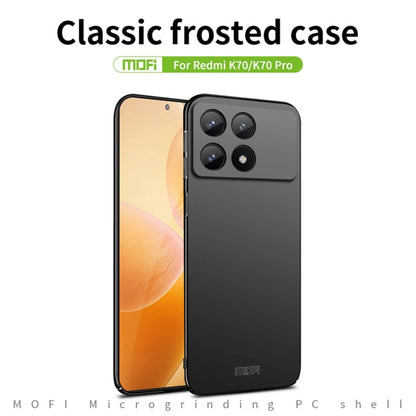 For Xiaomi Redmi K70 / K70 Pro MOFI Micro-Frosted PC Ultra-thin Hard Phone Case(Black)