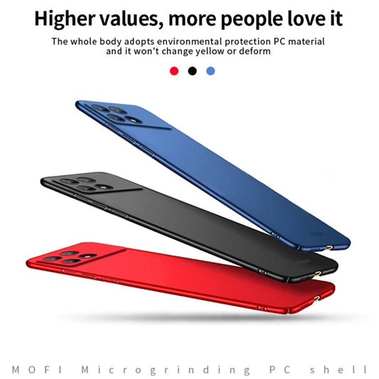 Pour Xiaomi Redmi K70E / Poco X6 Pro Coque de téléphone rigide ultra-mince en PC micro-dépoli MOFI (rouge)