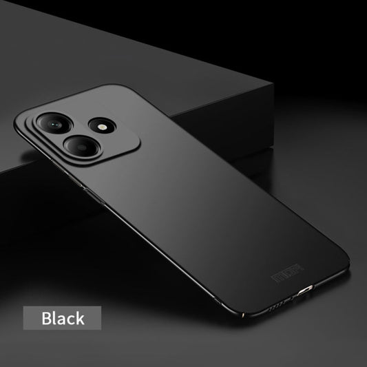Pour Xiaomi Redmi Note 14 5G Coque de téléphone rigide ultra-fine en PC micro-dépoli MOFI (noir)
