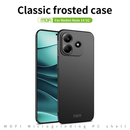 For Xiaomi Redmi Note 14 5G MOFI Micro-Frosted PC Ultra-thin Hard Phone Case(Black)