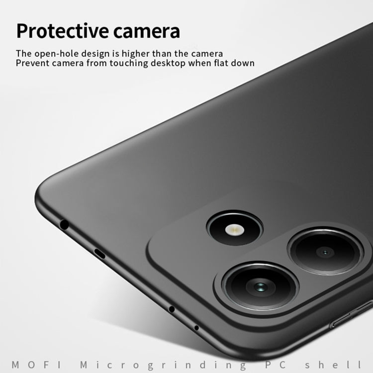 For Xiaomi Redmi Note 14 5G MOFI Micro-Frosted PC Ultra-thin Hard Phone Case(Black)