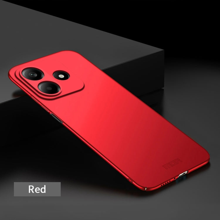 For Xiaomi Redmi Note 14 5G MOFI Micro-Frosted PC Ultra-thin Hard Phone Case(Red)