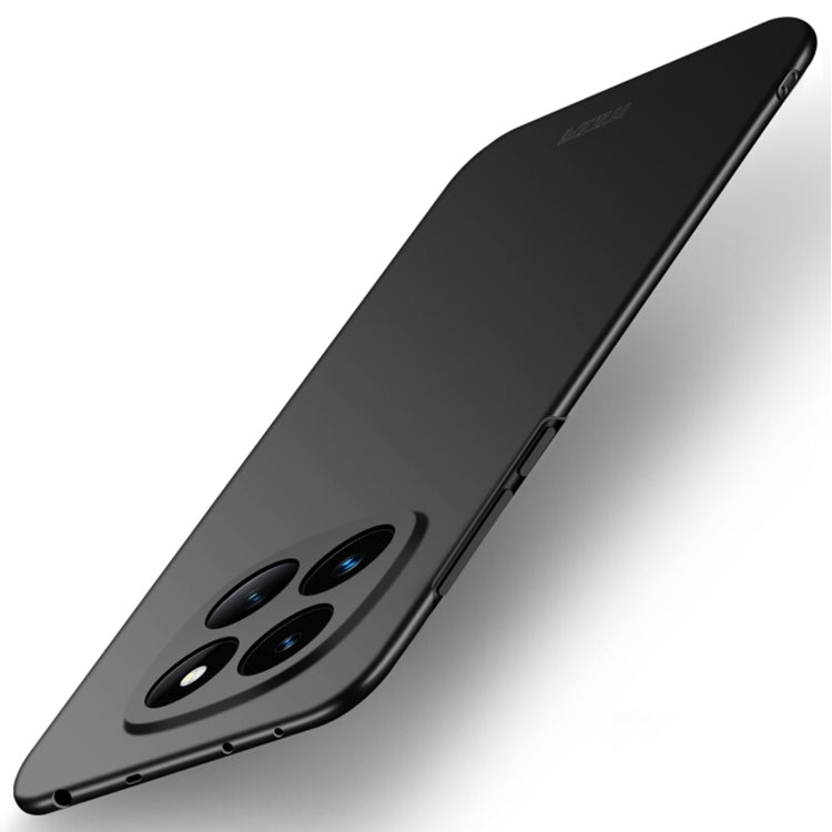 Pour Xiaomi Redmi Note 14 Pro 5G MOFI Coque de téléphone rigide ultra-mince en PC micro-dépoli (Noir)