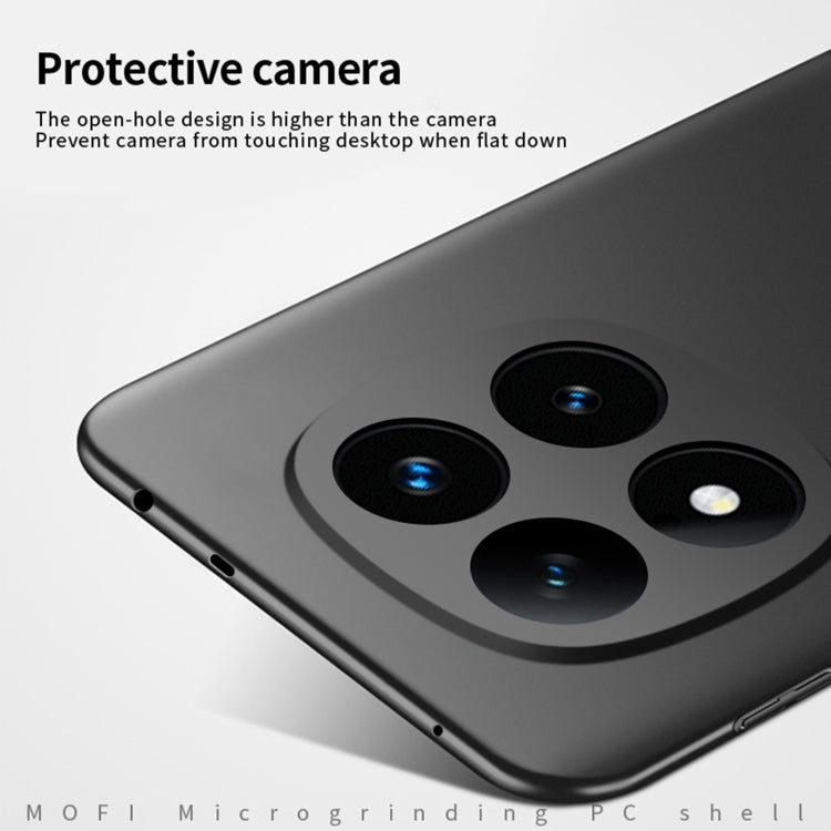 Pour Xiaomi Redmi Note 14 Pro 5G MOFI Coque de téléphone rigide ultra-mince en PC micro-dépoli (Noir)