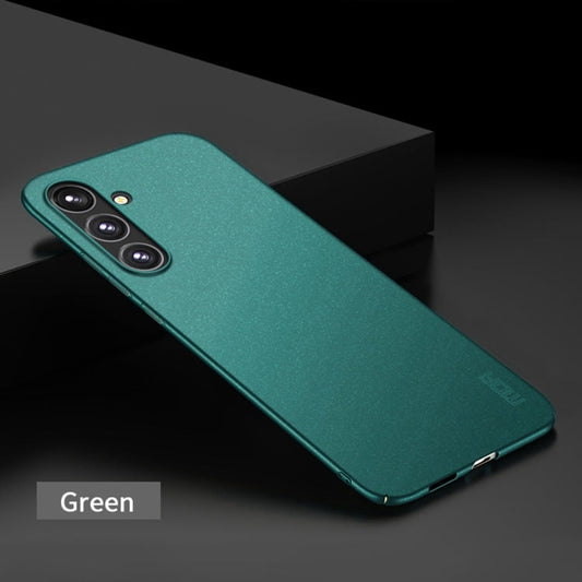Pour Samsung Galaxy A55 5G Étui de téléphone tout compris ultra-fin en PC dépoli série MOFI Fandun (Vert)