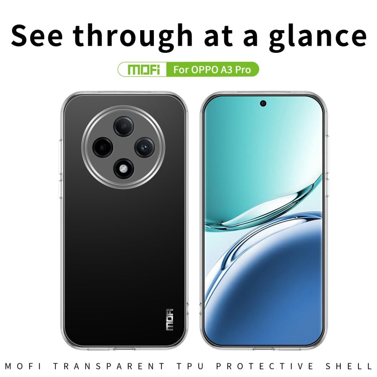 For OPPO A3 Pro MOFI Ming Series Transparent Ultra-thin TPU Phone Case(Transparent)