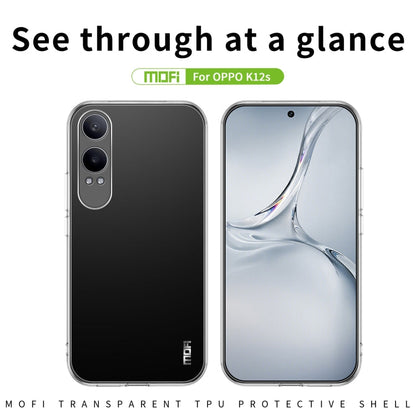For OPPO K12x MOFI Ming Series Transparent Ultra-thin TPU Phone Case(Transparent)