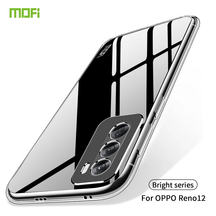 Pour OPPO Reno12 Global Coque de Téléphone en TPU Ultra-mince Transparent Série MOFI Ming (Transparent)