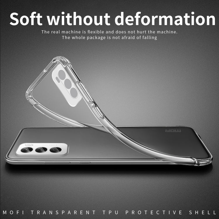 Pour OPPO Reno12 Global Coque de Téléphone en TPU Ultra-mince Transparent Série MOFI Ming (Transparent)