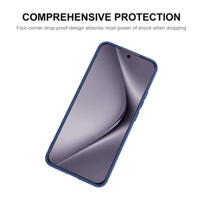 Pour Huawei Pura 70 ENKAY Hat-Prince Étui souple antichoc en silicone liquide (Bleu foncé)