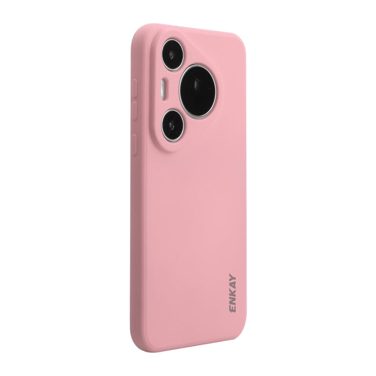 Pour Huawei Pura 70 Coque de protection souple en silicone liquide antichoc ENKAY Hat-Prince (rose)