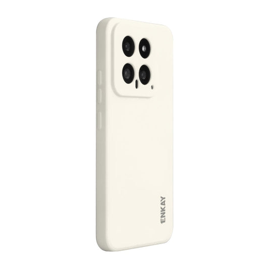 For Xiaomi 14 ENKAY Hat-Prince Liquid Silicone Shockproof Soft Phone Case(Beige)