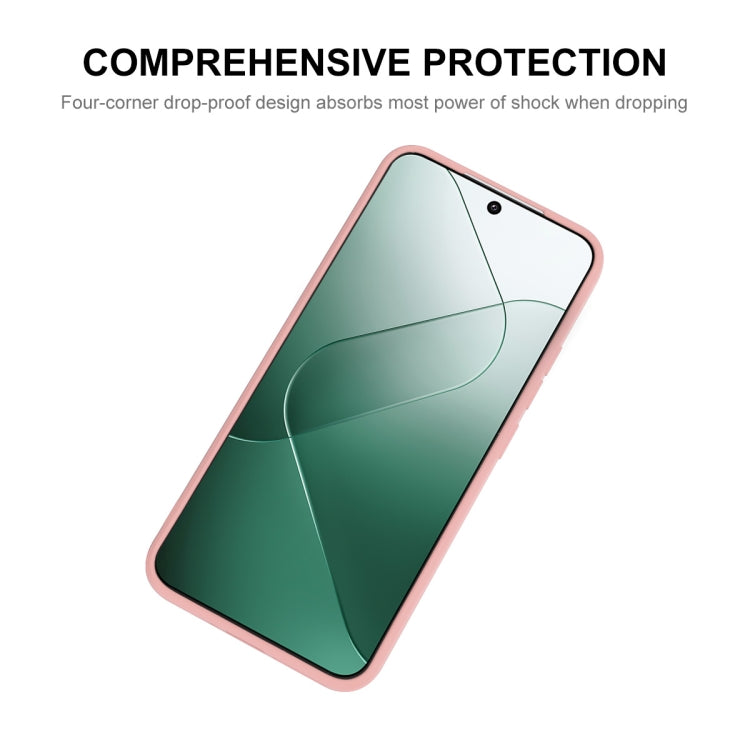 For Xiaomi 14 ENKAY Hat-Prince Liquid Silicone Shockproof Soft Phone Case(Beige)