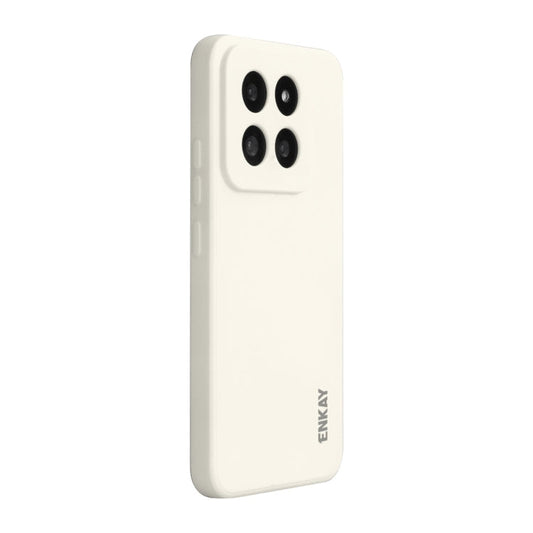 For Xiaomi 14 Pro ENKAY Hat-Prince Liquid Silicone Shockproof Soft Phone Case(Beige)